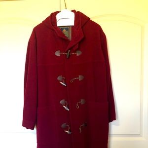 Men’s Claiborne Hooded Duffel Coat Burgundy